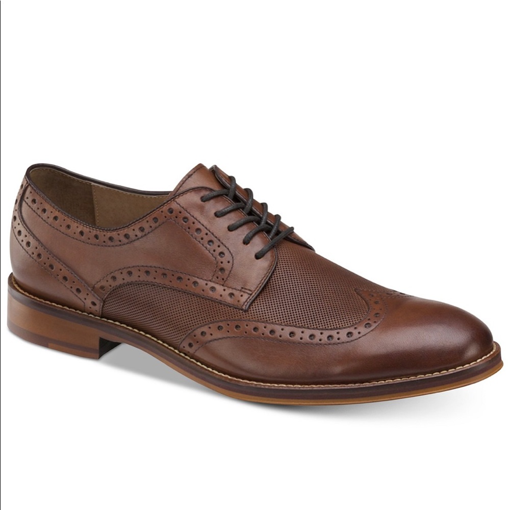 Johnston & Murphy Conrad Embossed Wingtip Dress Shoes size 9